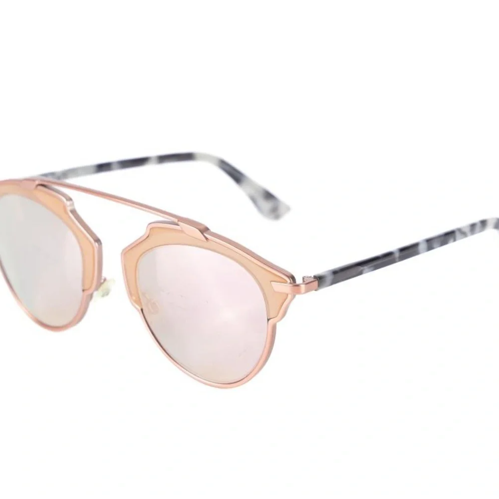 Christian Dior SoReal Rose Gold Mirrored Round Sunglasses - Picture 2 of 12